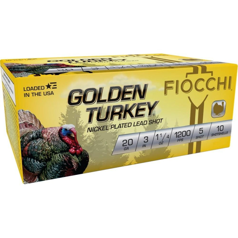 Fiocchi Golden Turkey Nickel plated Shotshells 20ga 3