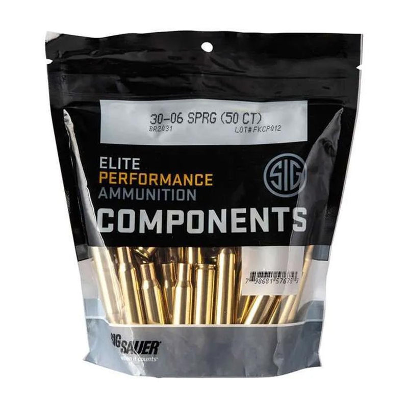 Sig Sauer Unprimed Brass Rifle Cartridge Cases 30-06 SPRG 50/ct