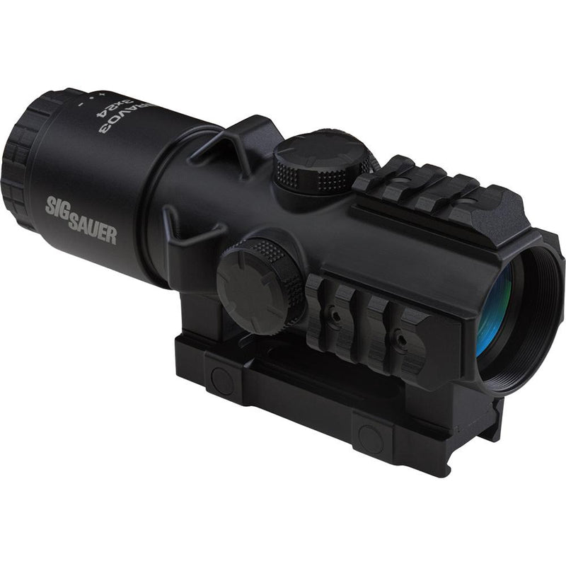 Sig Sauer BRAVO3 Battle Sight - 3x24mm 300 Blackout Horseshoe Dot Illum Ret 0.5 MOA M1913 - Black