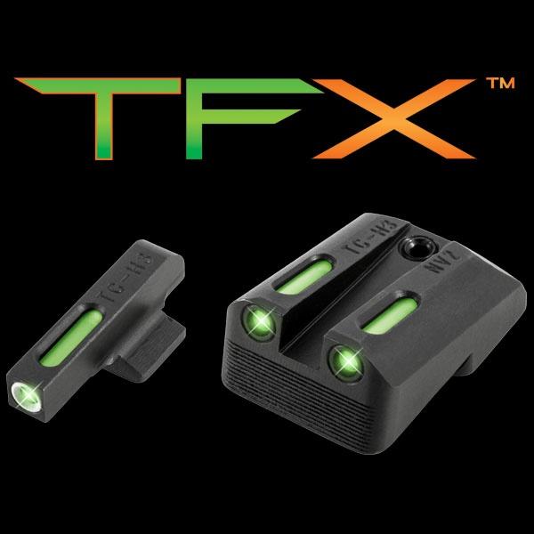 Truglo TFX Tritium/Fiber-Optic Day/Night Sights Fits Novak LoMount cut .270 Front / .450 Rear (1911 5