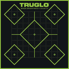 TRUGLO TRU-SEE Self Adhesive Targets - 5 Diamond 12x12 Green 12 Pack