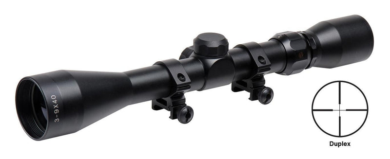 Truglo Trushot Rifle Scope w/Weaver Style Rings - 3-9x40mm  11.52-37.7' 3.15-3.94