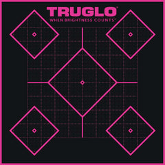 TRUGLO TRU-SEE Self Adhesive Targets - Handgun 12x18 Pink 6 Pack