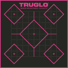 Truglo Tru-See Splatter Target 5 Diamond 12x12 6 Pack Pink