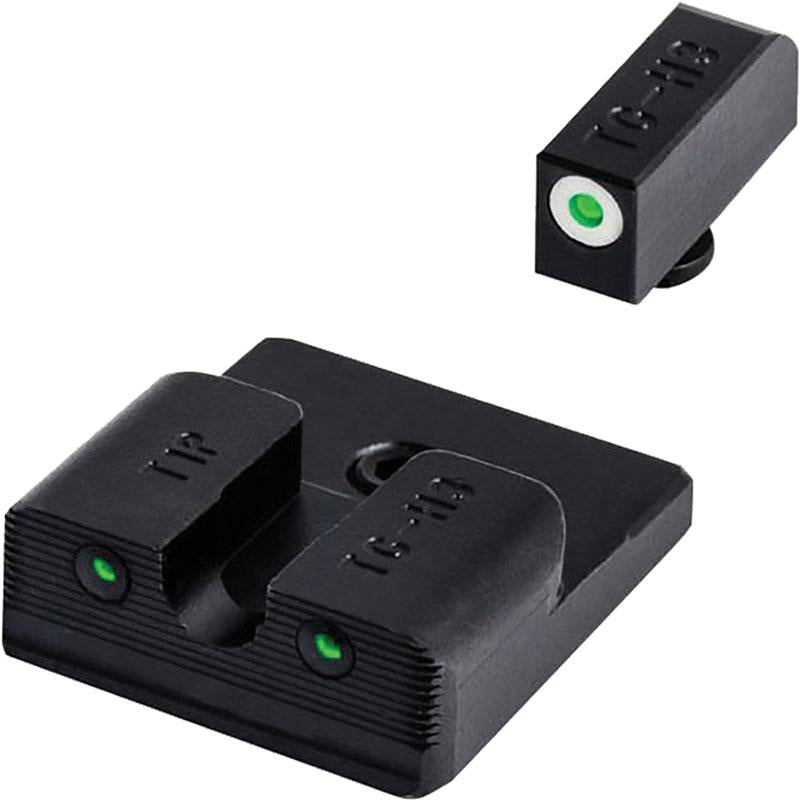 Truglo Tritium Pro Night Sights Fit Taurus Millennium G2 / 709 Slim / 740 Slim White Outline Front/Rear Green