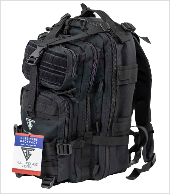 Full Forge Gear Hurricane Tactical Backpack 18x11x11 Black