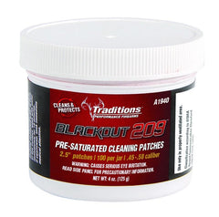 Traditions BlackOut 209 Pre-Saturated Cleaning Patches 100/Jar 2.5