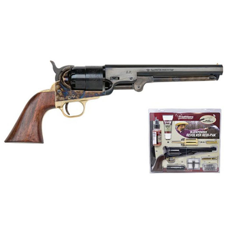 Traditions 1851 Navy Redi-Pak Muzzleloader Handgun .44 Cal 6rd Capacity 7.5