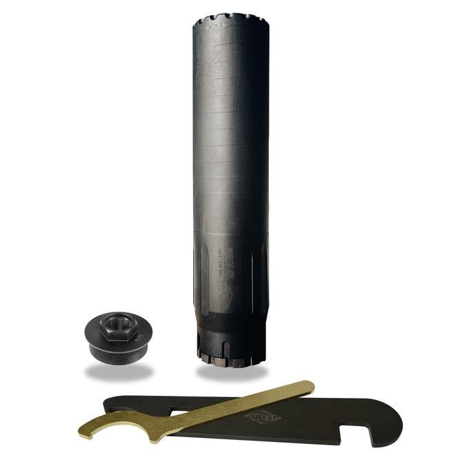 YHM Bad Larry .338 Direct Thread Suppressor .338 Cal Stainless Steel/Cobalt 6 5/8
