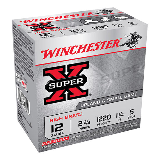 WIN SUPER-X UPLAND 12GA 2.75 1.25OZ #5 25/10