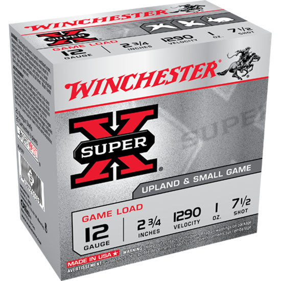 WIN SUPER-X UPLAND 12GA 2.75 1OZ #7.5 25/10