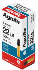 AGU SUBSONIC SOLID POINT 22LR 40GR LEAD SP 50/20