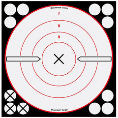 BC SHOOT-N-C WHITE/BLK 8 BULLS-EYE X 6PK