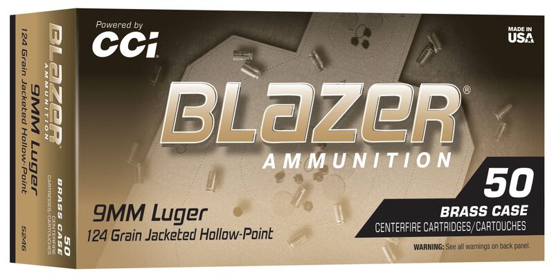 BLAZER BRASS 9MM 124GR JHP 50/10