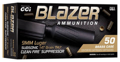 BLAZER BRASS SUPPRESSOR 9MM 147GR TMJ 50/10