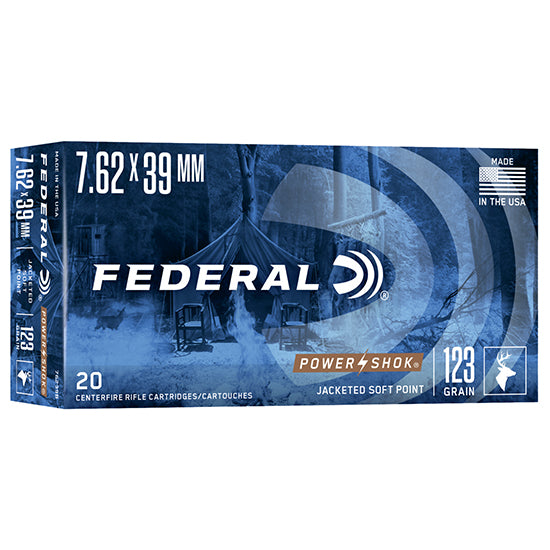 FED POWER-SHOK 7.62X39 123GR SP 20/10