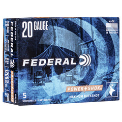FED POWER-SHOK BUCKSHOT 20GA 2.75 20P #3 5/50