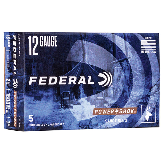 FED POWER-SHOK S SLUG 12GA 2.75 1OZ 5/50