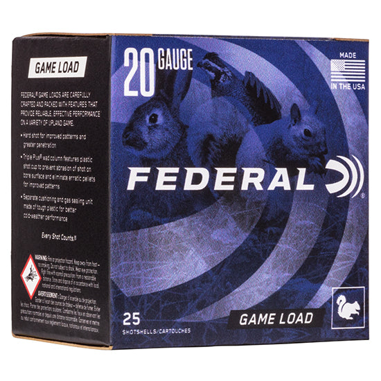 FED GAME-SHOK GAME 20GA 2.75 7/8OZ #8 25/10