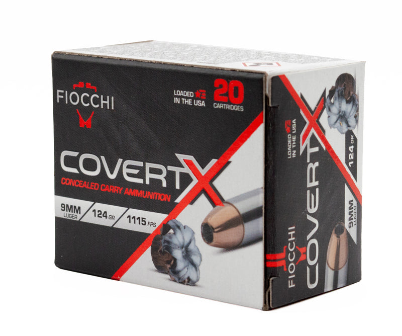 FIO COVERT X 9MM 124GR JHP 20/10