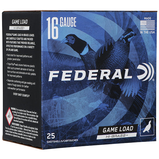 FED GAME-SHOK HI-BRASS 16GA 1-1/8OZ #6 25/10