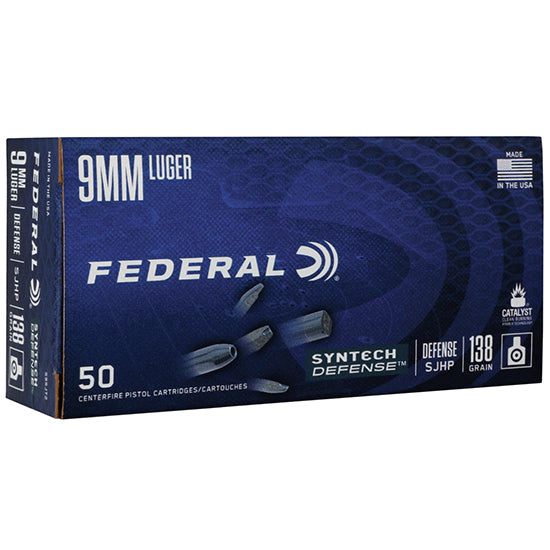 FED SYNTECH DEFENSE 9MM 138GR SJHP 50/10