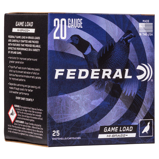 FED GAME-SHOK HI-BRASS 20GA 2.75 1OZ #4 25/10