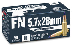 FN SS197SR 5.7x28mm 40gr Hornady V-MAX — 50-Round Box