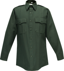 Command Long Sleeve Shirt w/ Zipper & Traditional Collar - Spruce Green