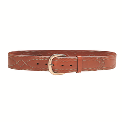 SB6 Fancy Stitched Saddle Leather Belt — 1 3/4