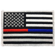 Retired - Thin Blue Line, 2 x 3 Inches, Velcro