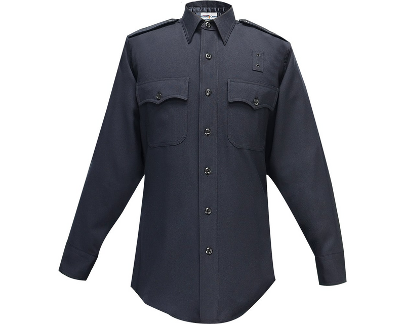 LA SELECT 100% WOOL MEN'S LONG SLEEVE SHIRT LAPD NAVY