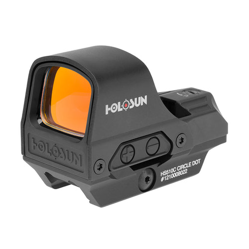 Holosun HS510C Open Reflex Sight — 65 MOA Circle + 2 MOA Dot, Solar Failsafe
