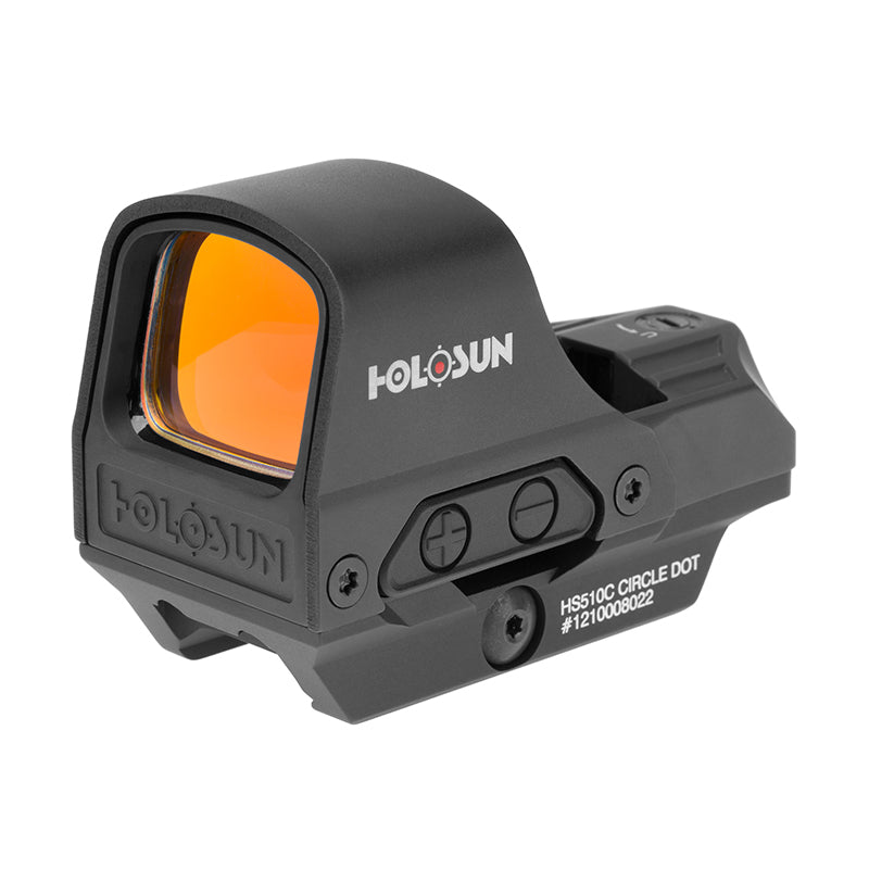 Holosun HS510C Open Reflex Sight — 65 MOA Circle + 2 MOA Dot, Solar Failsafe
