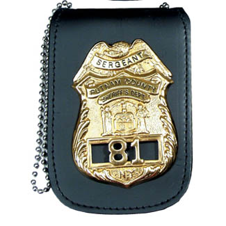 Universal Badge & ID Holder w/ Chain & Pocket - 2.50''x3.25''