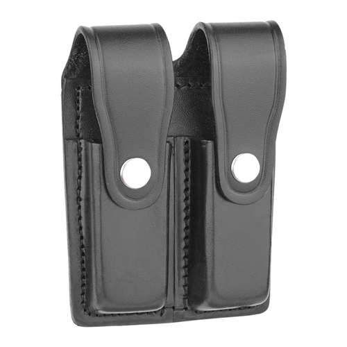 Plain Leather Double Magazine Holder for 9MM