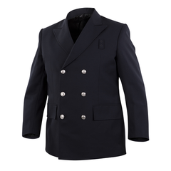 Men's Navy 100% Poly-Serge Weave Double