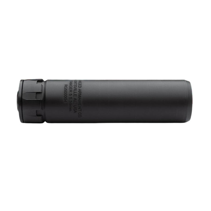 AAC Ranger 5 Direct Thread RBP Suppressor 6mm 1/2-28 Thread 1.375 HUB Thread Stainless Steel Black