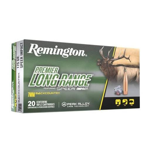 Remington Premier Long Range Rifle Ammunition 7mm Backcountry 175gr PT 3125 fps 20/ct
