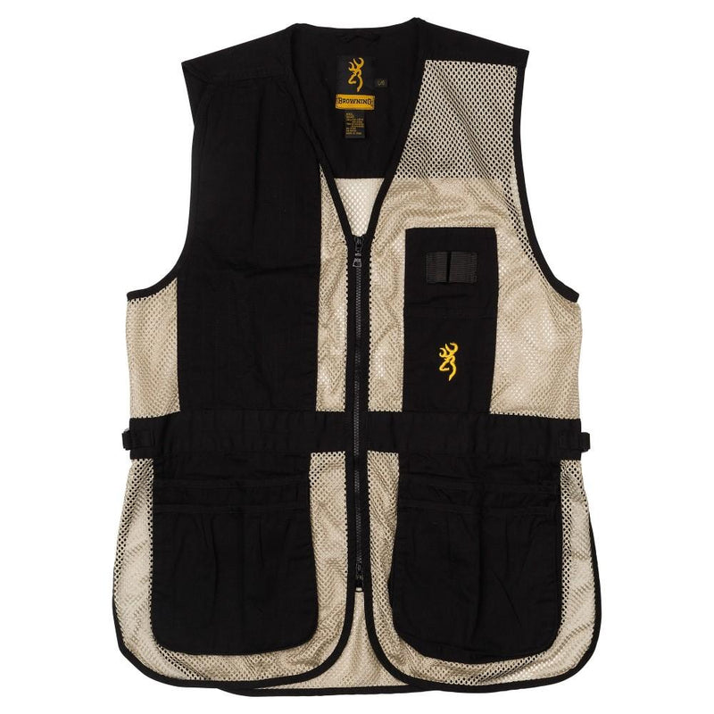 Browning Trapper Creek Mesh Shooting Vest Black and Tan L