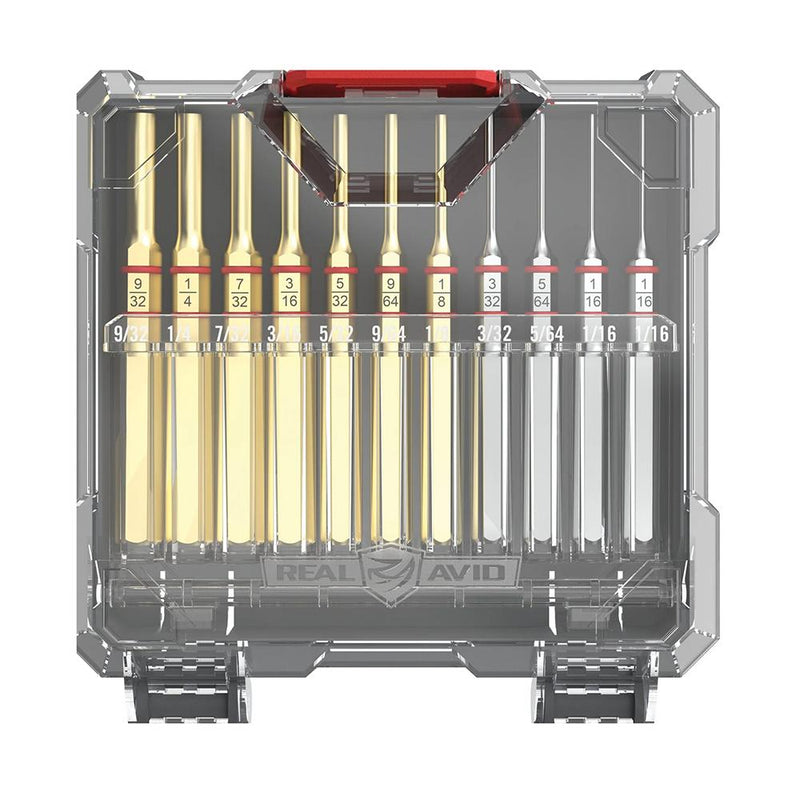Real Avid Accu-Punch 11-Piece Standard Brass & Steel Pin Punch Set