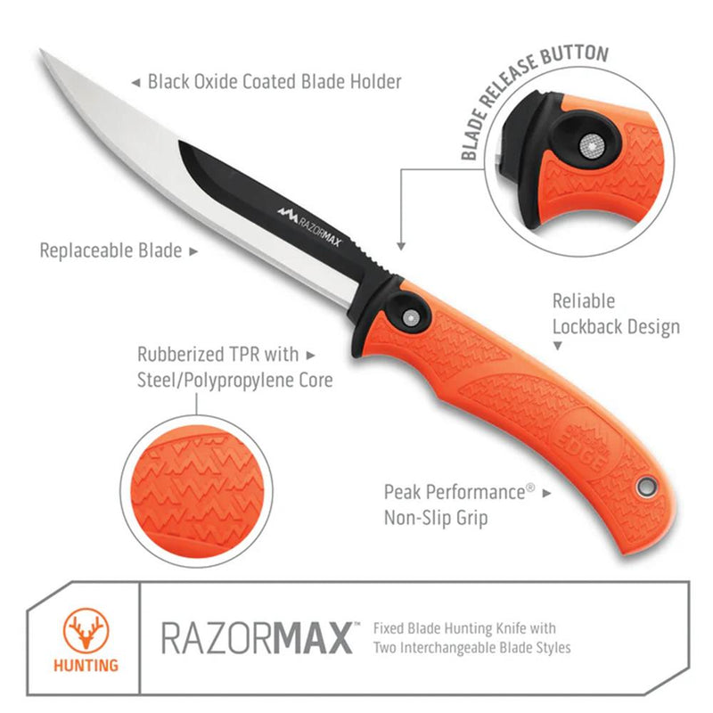 Outdoor Edge RazorMax Replaceable Fixed Knife 3-1/2