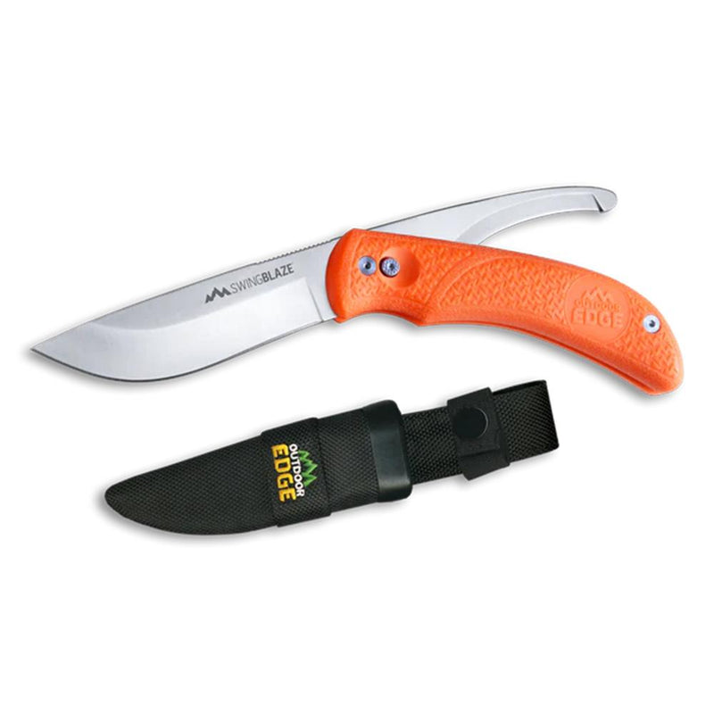 Outdoor Edge Swingblade Rotating Dual-Blade Hunting Knife 3-3/5