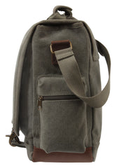 Rothco Vintage Canvas Pathfinder Laptop Bag With Leather Accents