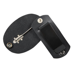 Rothco Leather Clip-On Badge Holder with Swivel Snap