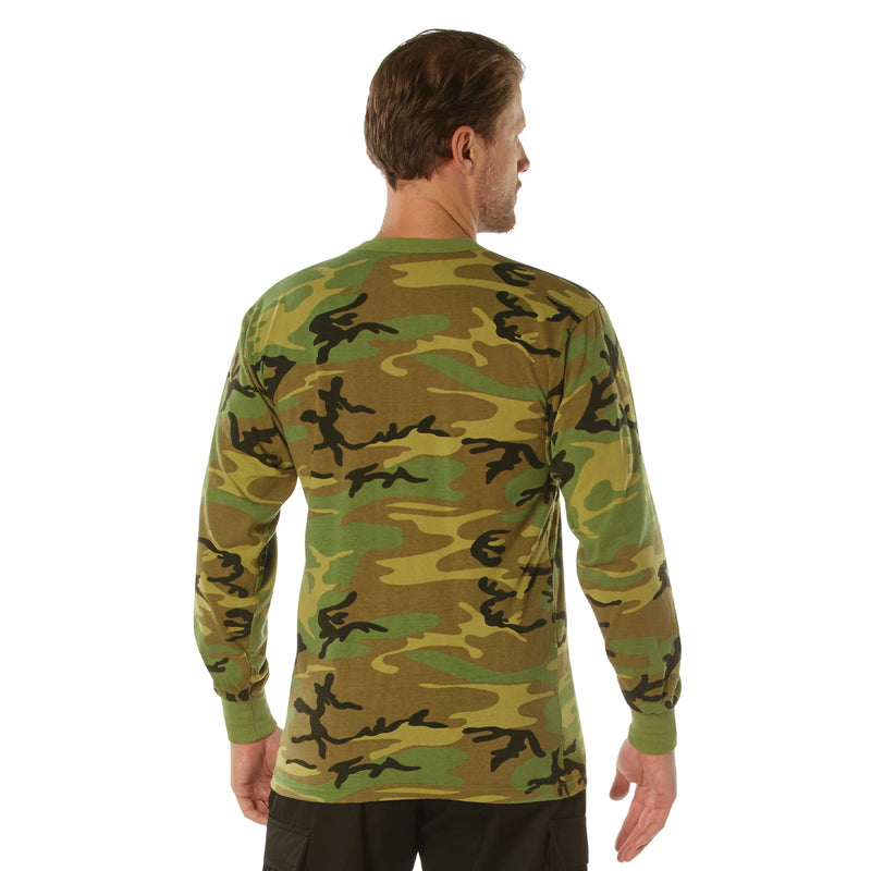 Rothco Long Sleeve Vintage T-Shirt - Woodland Camo