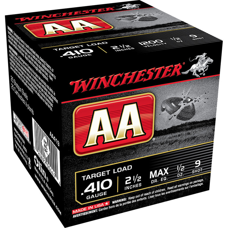 Winchester AA Target Load 410 ga. 2.5 in. 1/2 oz. 9 Shot 25 rd.