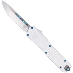 Cobtratec Abalone Edge OTF Knife Switchblade White/Abalone