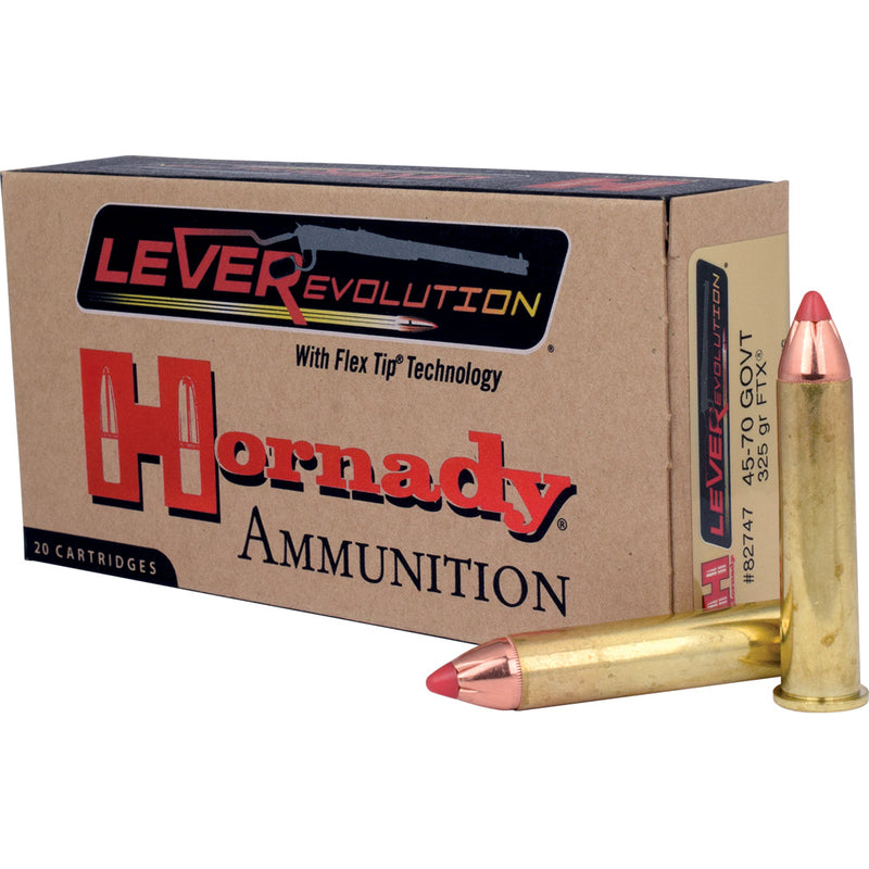 Hornady LEVERevolution Rifle Ammo 45-70 Gov 325 gr. Flex Tip eXpanding 20 rd.