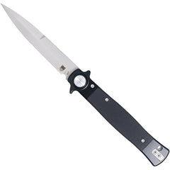 CobraTec Stiletto Button Lock G10 Knife Folding Blade Black/Satin
